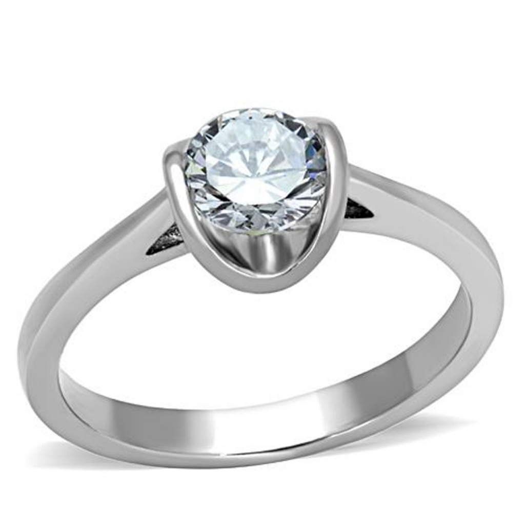 85 Ct Zicronia Stainless Steel Engagement Ring